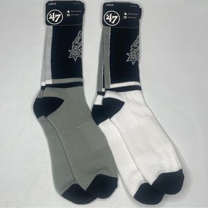 2 Pairs of San Antonio Spurs athletic socks
